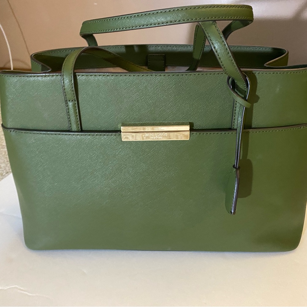 Kate Spade Clarke Maiden Saffiano Green Leather Shoulder Bag